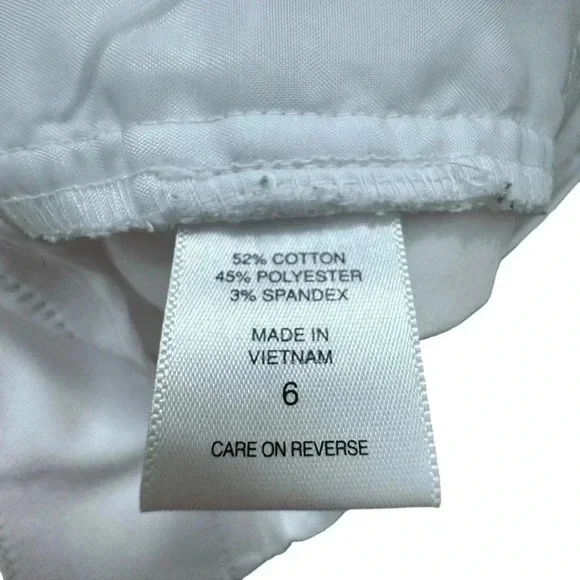 New York and Company Women's Size 6 White 3 quarter Capri Pants business causal - Picture 6 of 11